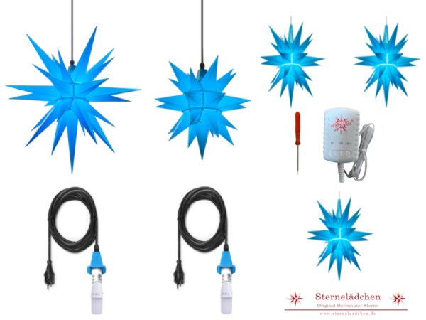 Herrnhuter Sterne-Set "Flexi" XL, blau